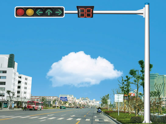 圆锥直悬臂信号灯杆